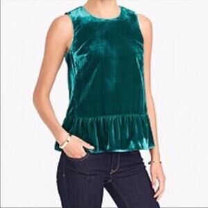 Emerald Green Velvet Tank Top